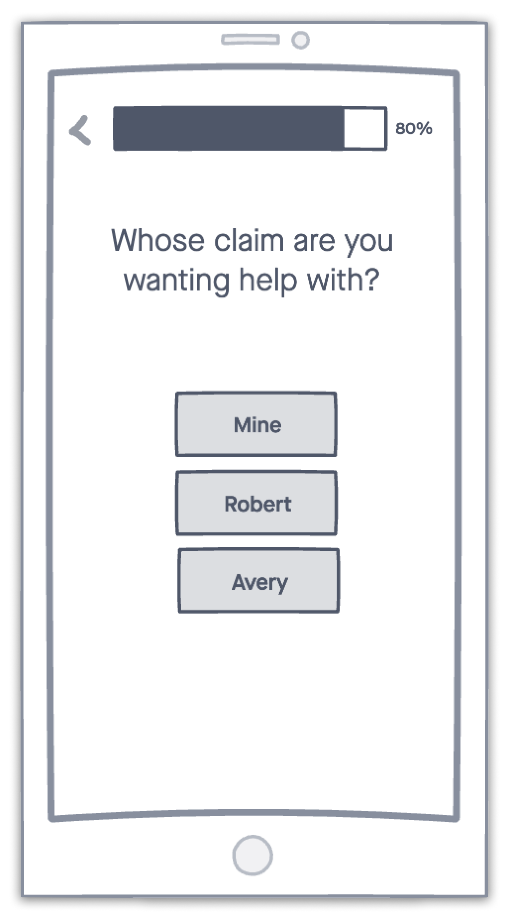 Form concept wireframe
